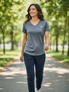 Under Armour Grey V-Neck Active Tee
